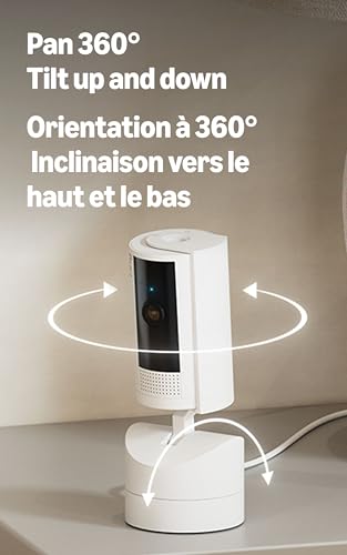 Ring Pan-Tilt Indoor Cam | See all around with 360° pan coverage, HD video, plus Two-Way Talk (2024 release) | Black