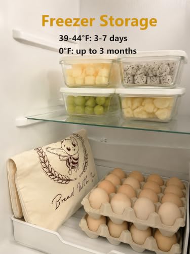 Reusable Beeswax Bread Bags for Homemade Bread with Wide Zipper 2Pack