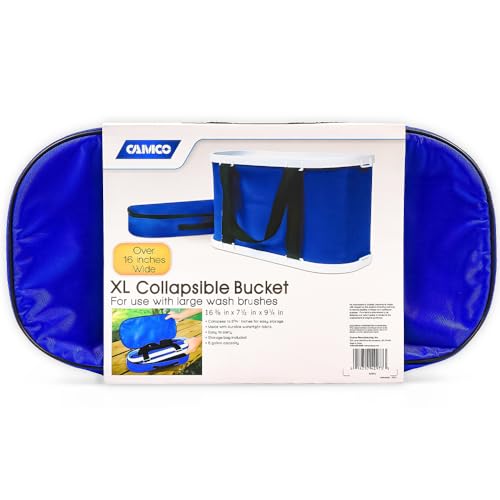 Camco 42973 Rectangular Collapsible Wash Bucket