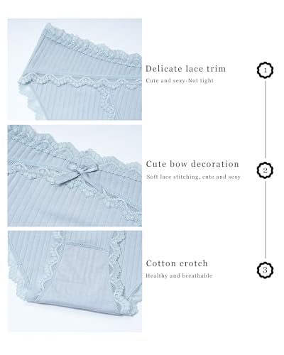 Levao Low Rise Cotton Underwear for Women Sexy Bikini Panties Soft Briefs