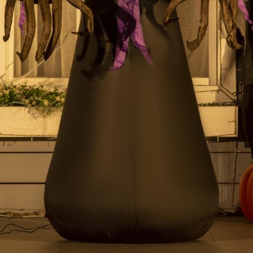 HOMCOM 7ft Inflatable Halloween Decoration Pumpkin Reaper Blow-Up Outdoor