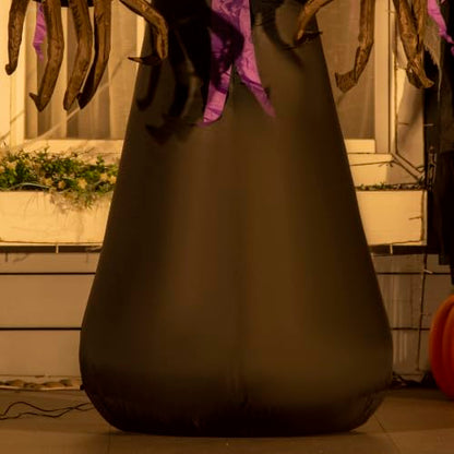HOMCOM 7ft Inflatable Halloween Decoration Pumpkin Reaper Blow-Up Outdoor
