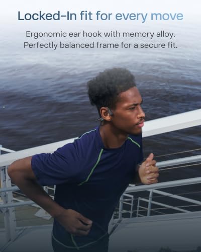 SHOKZ OpenRun Air 2 Bone Conduction Bluetooth Sport Headphones, Black