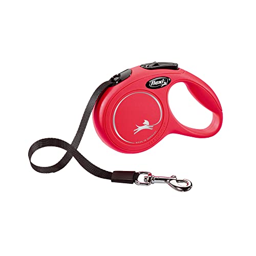 Flexi 25210755: Classic Retractable Tape Dog Leash, Red Xs 26 Lbs 10Ft