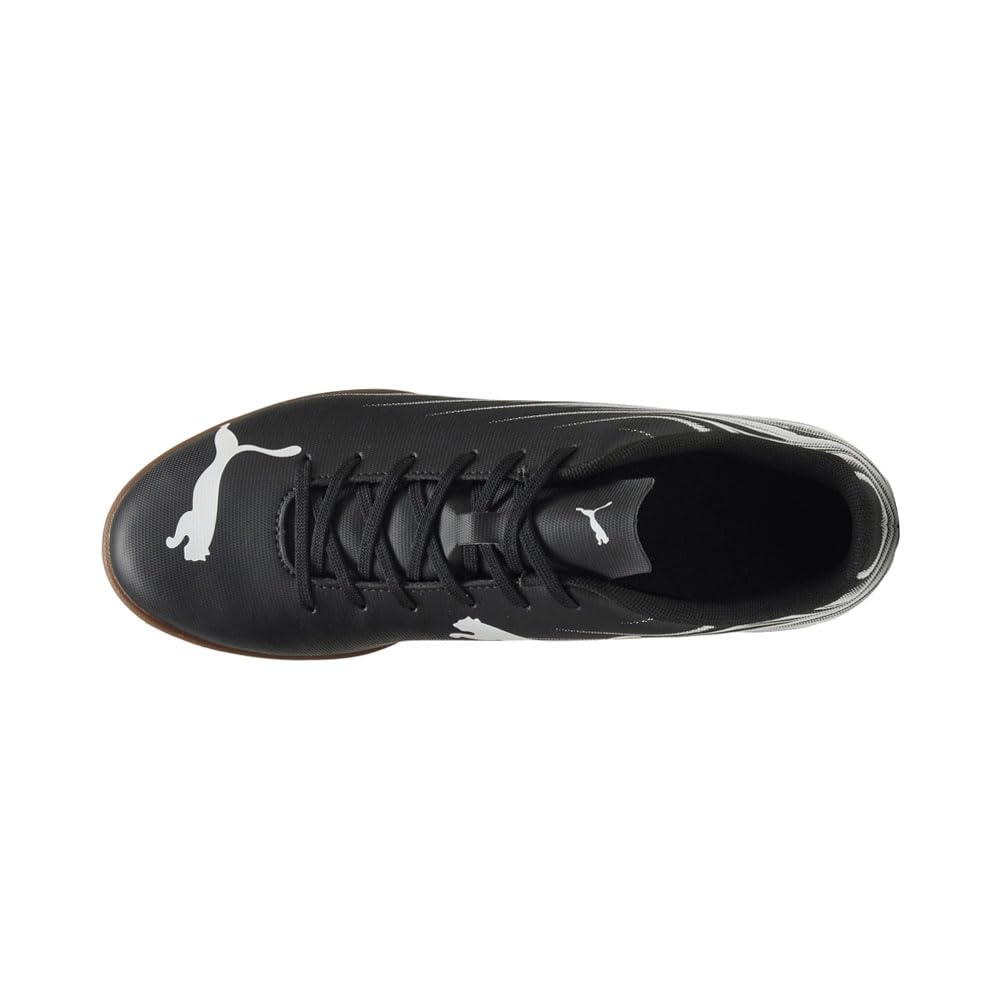 Puma Men's Attacanto Indoor Trainer Soccer Shoe Sneaker, Black/White, 8