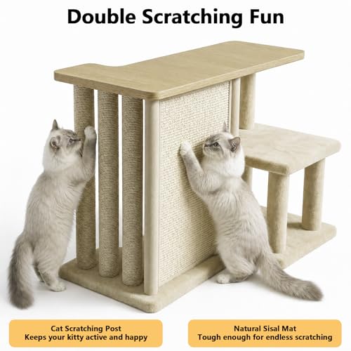 Large Cat Scratcher Side Table for Couch, Couch Protector End Table