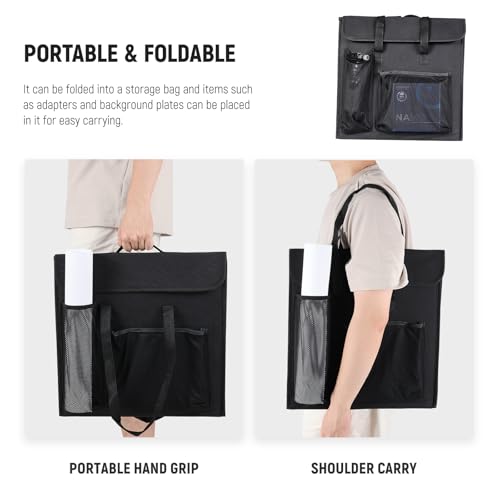 NEEWER Upgraded Photo Studio Light Box, 24"x24" Portable Mini Folding Product Photography Lightbox, 160LEDs 4 Backdrops Dimmable Glare Free Picture Booth Shooting Tent for Jewelry Electronics, LP60