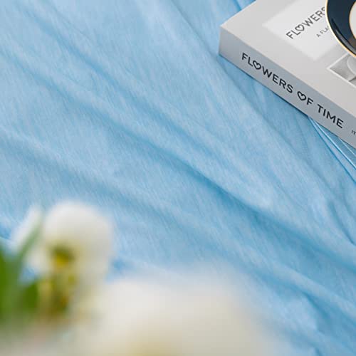 Syalife Cooling Blanket King Size for Hot Sleepers and Flashes, Ultra Thin Lightweight Summer Blankets with Q-Max 0.5 Arc-Chill Fiber, Double Sided (Blue, 108"x 90")