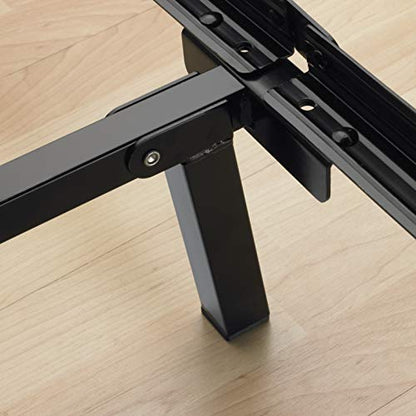 Zinus Adjustable Bed Frame, Twin to Queen - Compack 7 Inch Metal Bed Frame for Box Spring, 9 Legs Heavy-Duty Frame, Easy Assembly, Headboard Compatiable with Built-in Bracket, Mattress Support
