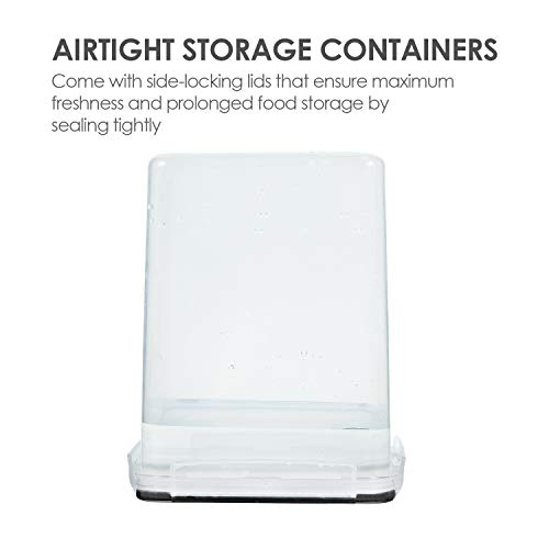 Vtopmart Large Pantry Food Storage Containers, 4 Pcs 5.2L/176oz, Black