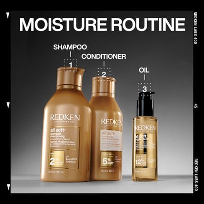 Redken All Soft Shampoo, For Dry, Brittle Hair