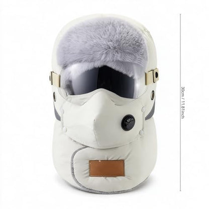 Balaclava Mask Unisex 5-in-1 Fleece Trapper Hat Earmuff with Goggle | Neck Warmer,Adjustable Fit,Detachable Winter Ski Mask&Breathable Vent,Windproof Warm Balaclava ,Biking Hat Full Face Cover