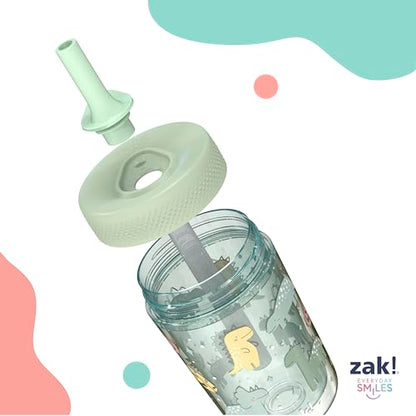 Zak Designs Fairy and Rainbow Capri 9oz Leak-Proof Toddler Cups, 2-Pack