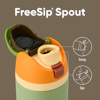 Owala FreeSip Insulated Stainless Steel Water Bottle with Straw, BPA-Free Sports Water Bottle, Great for Travel, 32 Oz, Camo Cool