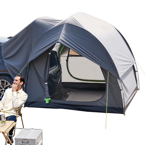 VEVOR SUV Tent for Camping, 8FT L x 8FT W, Waterproof PU2000mm Spacious Double Layer Design for 5-8 Person, SUV Camping Tent with Mesh Windows, Includes Rainfly & Storage Bag, for Outdoor Activities
