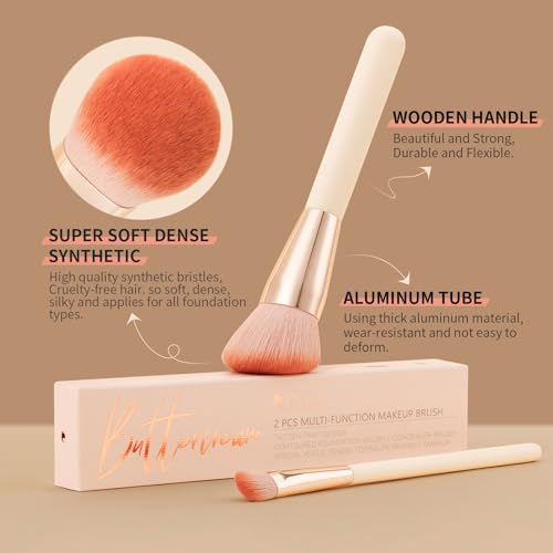 ‌DUcare 2pcs Professional Multi-Function Makeup Brushes Set