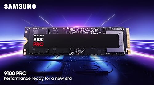 Samsung 9100 PRO Series 1TB PCIe 5.0 x4 NVMe 2.0 M.2 Internal SSD, Up to 14,700MB/s, Thermal Control, MZ-VAP1T0B/AM