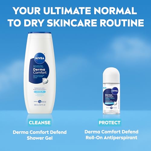 NIVEA Derma Comfort Gel Douche, Acide Hyaluronique & Provitamine B5, 500ml