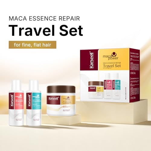 Karseell Travel Shampoo & Conditioner Set with Collagen Hair Mask