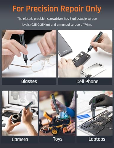 Soleilwear 70-in-1 Mini Electric Screwdriver Set, Precision Screwdriver
