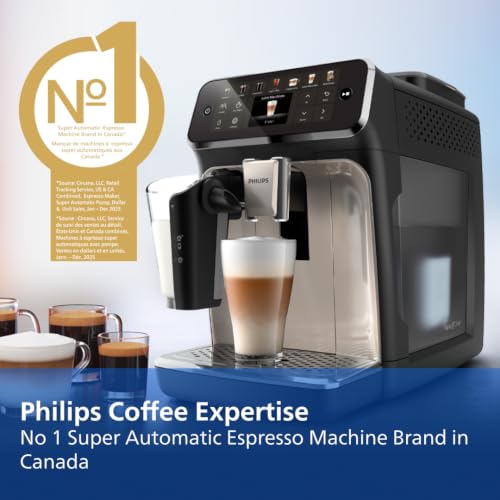 Philips 4400 Series Fully Automatic Espresso Machine, LatteGo Milk System