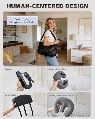 Massage Headrest for Bed, Massage Face Cradle for Bed Adjustable 18" Height