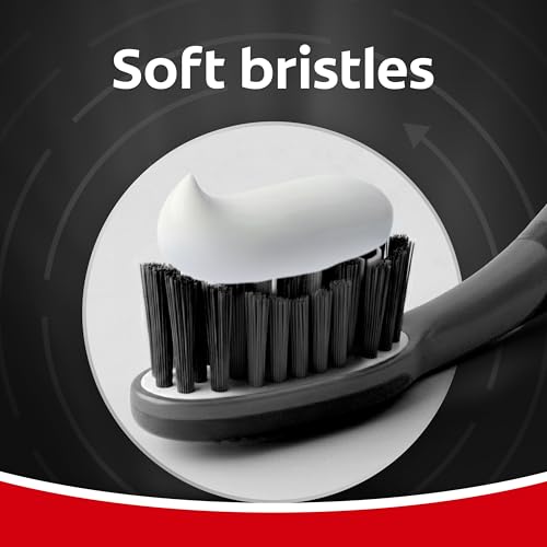 Colgate 360 Charcoal Sonic Powered Vibrating Toothbrush - Extra Soft Circular Bristle for Adults, Ideal for Gentle Cleaning, 1 Count