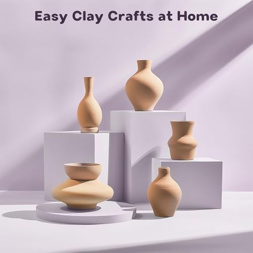 Alldeer Mini Pottery Wheel Kit - 4.7" Electric Clay Wheel with Foot Pedal, Adjustable Speed & Forward/Reverse Rotation Ceramic Wheel, Tiny Clay Spinner for Adults and Beginners (Grayish Purple)