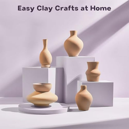 Alldeer Mini Pottery Wheel Kit - 4.7" Electric Clay Wheel with Foot Pedal, Adjustable Speed & Forward/Reverse Rotation Ceramic Wheel, Tiny Clay Spinner for Adults and Beginners (Grayish Purple)