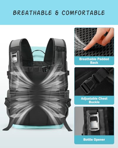 Odoland 2-in-1 Cooler Backpack with Removable Insulated Cooler Bag