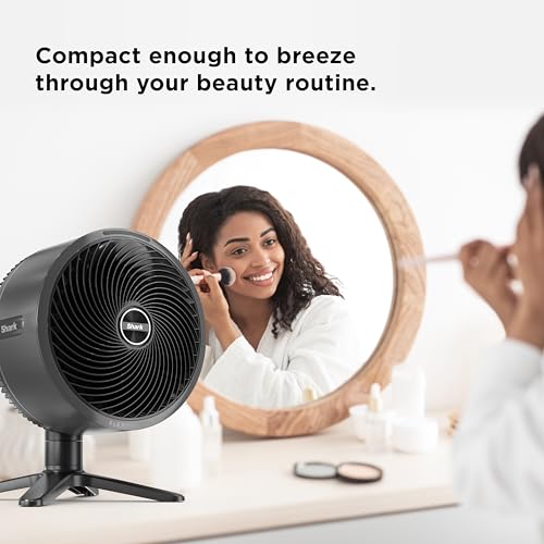 Shark FlexBreeze TableMate Tabletop Fan, Charcoal, FA151CBRN