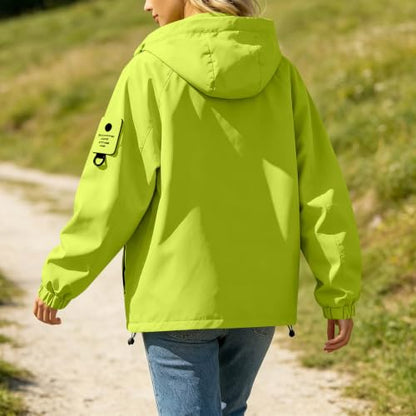 Generic Rain Jacket Women Lightweight Waterproof Windbreaker Raincoats