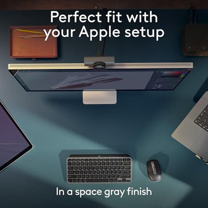 Logitech MX Keys Mini Mac Minimalist Wireless Keyboard Compact - Space Grey