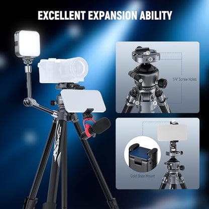NEEWER LITETRIP LT07 61" Aluminum Travel Tripod for Camera