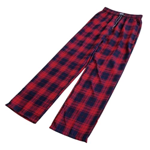 Buffalo Plaid Pajama Pants Men Flannel Pj Bottoms with Pockets