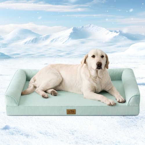 COZY KISS Cooling Dog Bed for Large Dogs, 107cm Orthopedic Pet Sofa