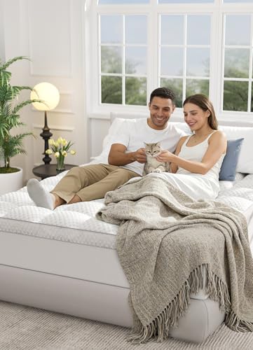BEDELITE King Mattress Topper, Thick Pillow Top Mattress Pad Bed Cover