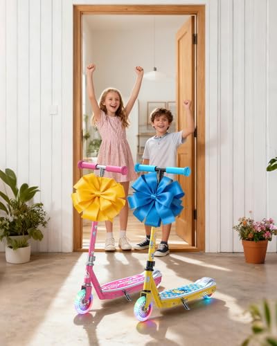 Gyroor Minions KS2 Kids Electric Scooter Ages 3 to 8 Deep Pink