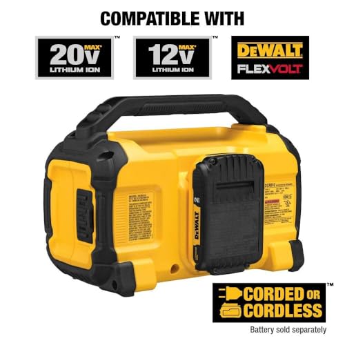 DEWALT 20V MAX* Bluetooth Speaker for Jobsite, Tool Only (DCR010)