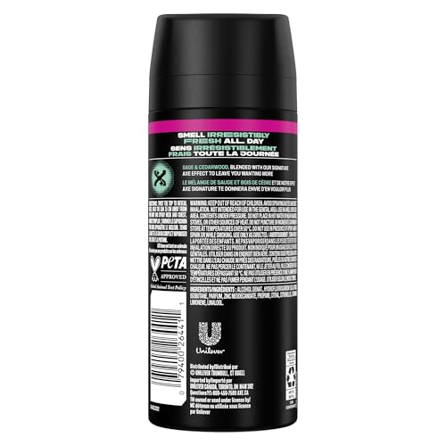 AXE Apollo Deodorant Body Spray Cedarwood 48H Protection, 113g, 4-Pack