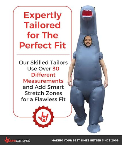 Morph Brontosaurus Costume, Diplodocus Inflatable Costume Dinosaur, Inflatable Halloween Costumes Adults