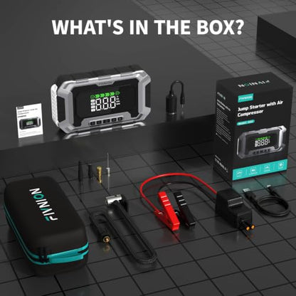 W310 Real 4000A Jump Starter with Air Compressor, Car Battery Booster Pack