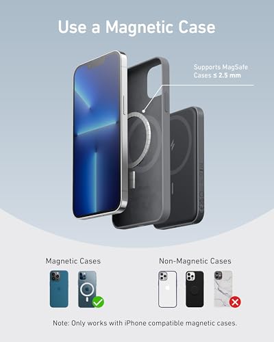 Anker Magnetic Power Bank, 5,000mAh Wireless Portable Charger