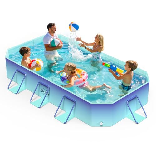 MoKo Foldable Pool for Adults & Kids, Large Non-Inflatable Swimmimg Pools