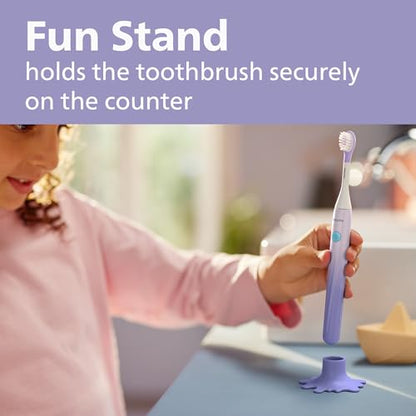 Philips One for Kids by Sonicare Battery Toothbrush, 1 Brush Head, Purple