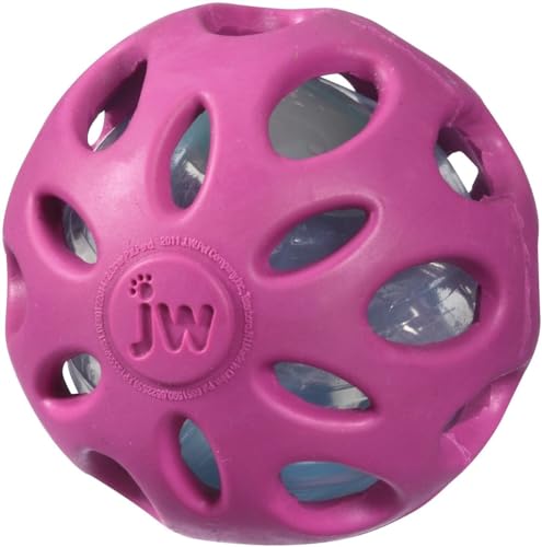JW Pet Company Crackle Heads Crackle Ball Dog Toy, Medium, Colors Vary