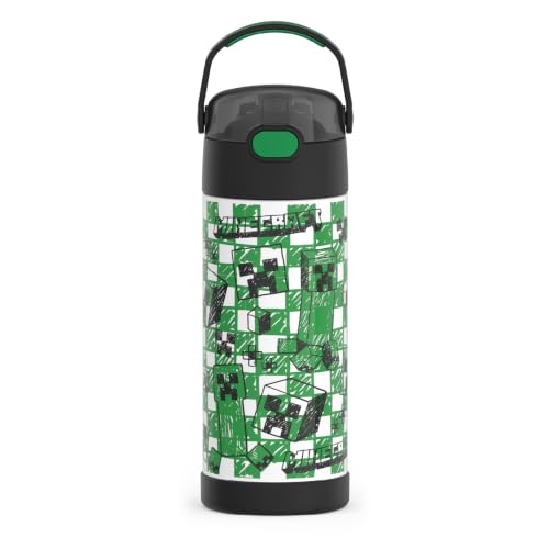 THERMOS FUNTAINER Water Bottle with Straw, 14oz, Minecraft