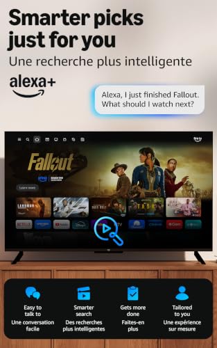 Amazon Ember 50" 4-Series with Fire TV (newest model), 4K Ultra HD smart TV with Alexa Remote, HDR10+, fast processor, Dolby Audio, Ambient Experience, free and live TV, Designed for Alexa+