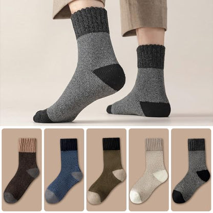 Stocking Stuffers for Men 5 Pairs Wool Mens Socks, Christmas Mens Gifts