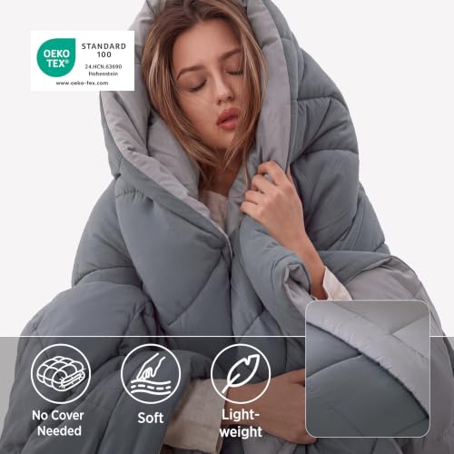 Bedsure King Duvet Insert - Quilted Comforter Dark Grey Room Decor, 102x90 | Down Alternative Comforter, All Season Quilted Duvet with Corner Tabs, for Bed Machine Washable